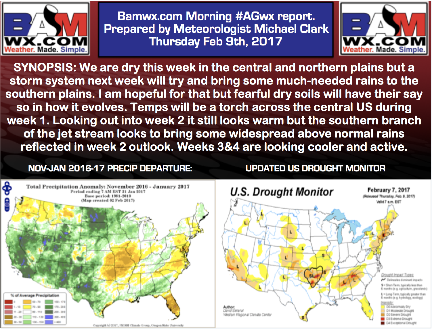 Morning long range #AGwx report. Warm now..cold later..active into March. #NatGas M.
