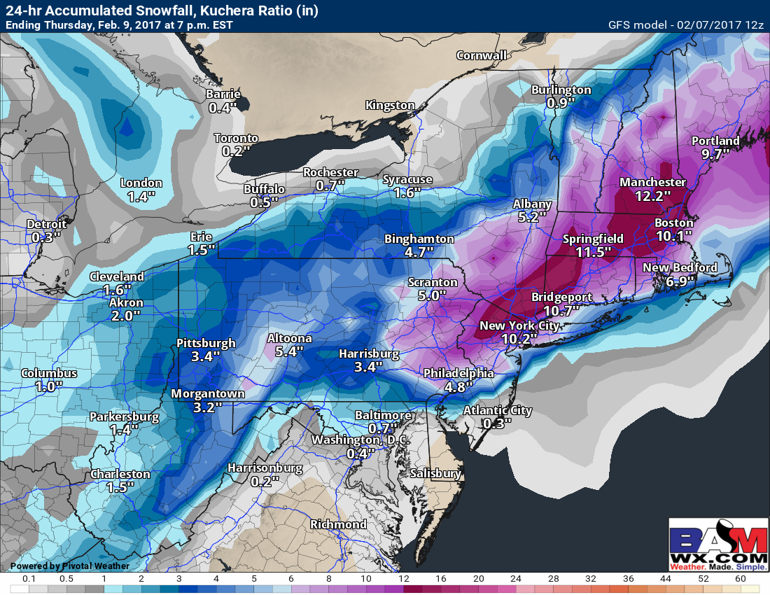 #NYwx #PAwx #NJwx #CTwx #MAwx Snowstorm Likely Thursday- SNOW MAP INCLUDED.