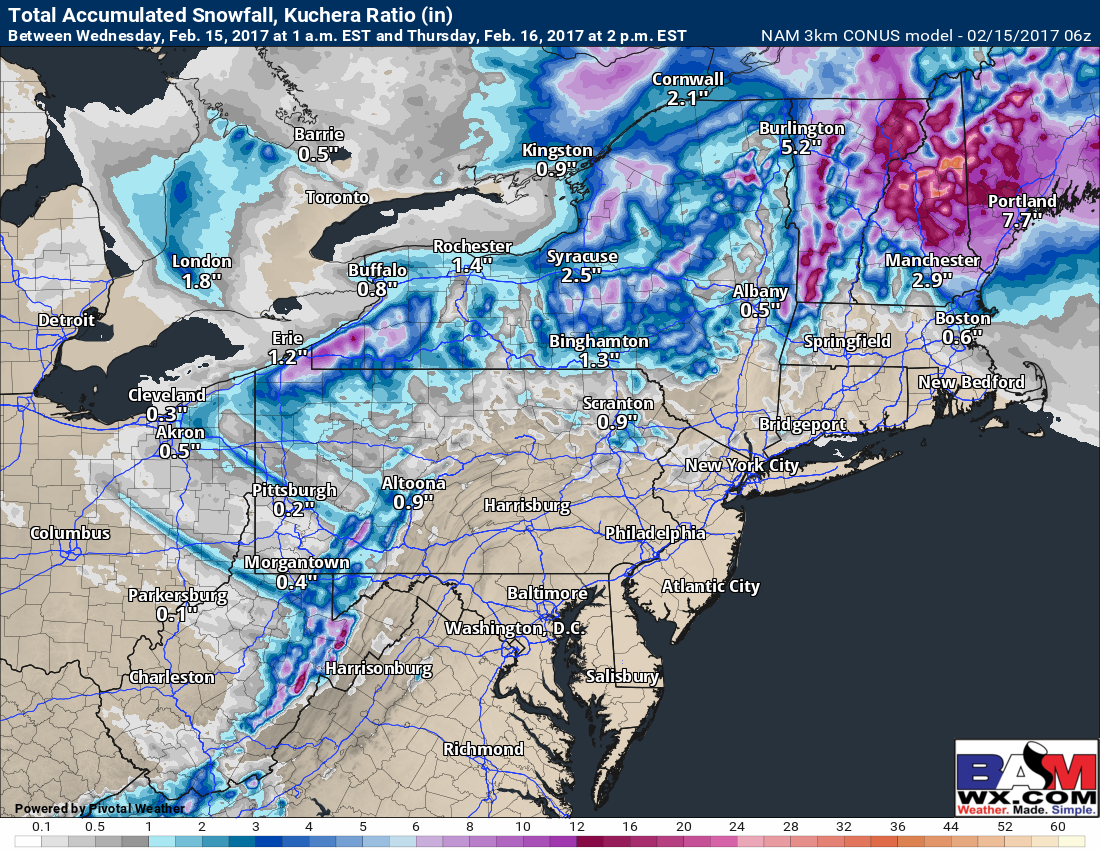 #pawx #nywx #ctwx #mawx #riwx 2.15 Zone Update: Snow in Central/Northern New England, Warming Up This Weekend