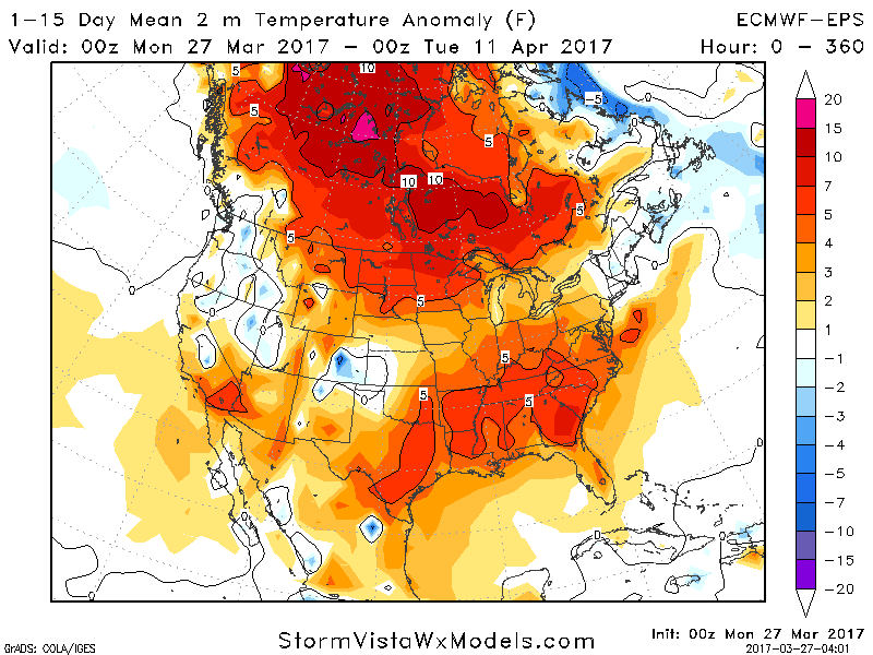 3.27.17 #Energy Report: Warmth to Continue Over The Next 2 Weeks. Details Here. E.