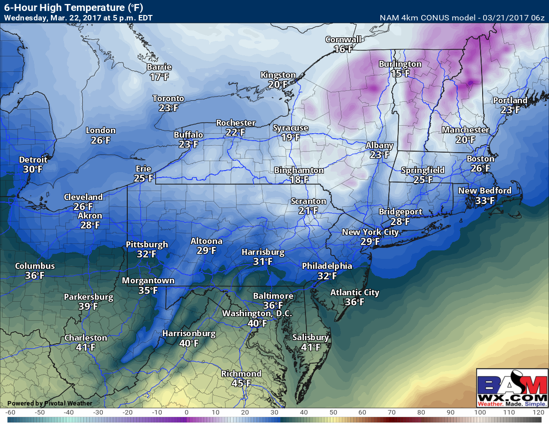 #PAwx #NYwx #NJwx #CTwx #RIwx #MAwx 3.21 Zone Forecast: Winter Cold Returns Wednesday!