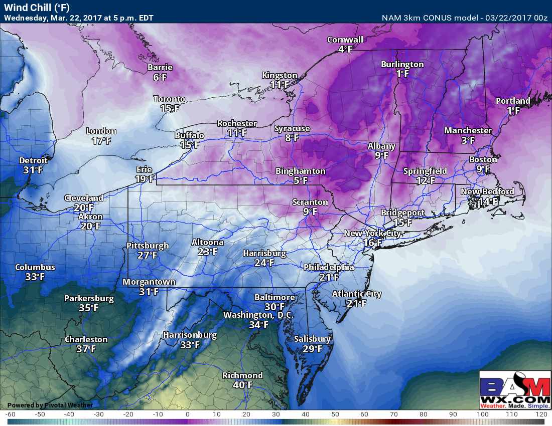 #PAwx #NYwx #NJwx #CTwx #MAwx #OHwx #RIwx Brutal Cold Today, Stormy This Weekend. E.