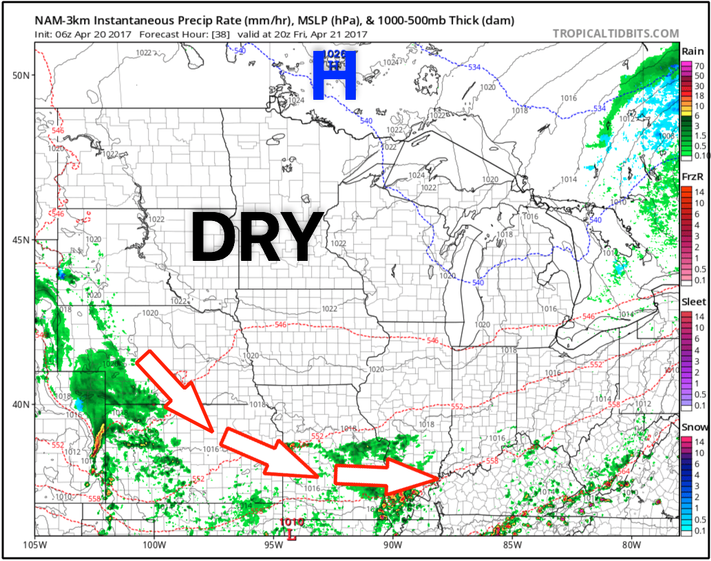 #NEwx #KSwx #MOwx #IAwx #NDwx #SDwx #MNwx #AGwx Dry stretch ahead into next week before pattern returns back to very active. K.