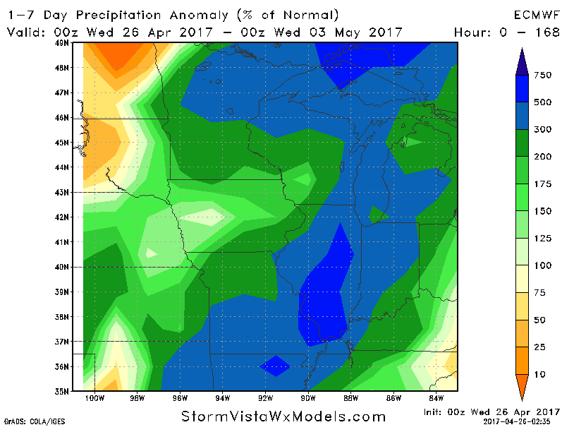 #ILwx #INwx #OHwx Multiple rounds of heavy rains (flash flooding?) and strong storms possible into the wknd. K.