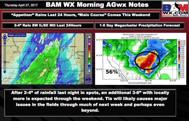 #AGwx #Plant17 Heavy Rains this Wknd…Cool & Active Pattern into May? Details here. M.