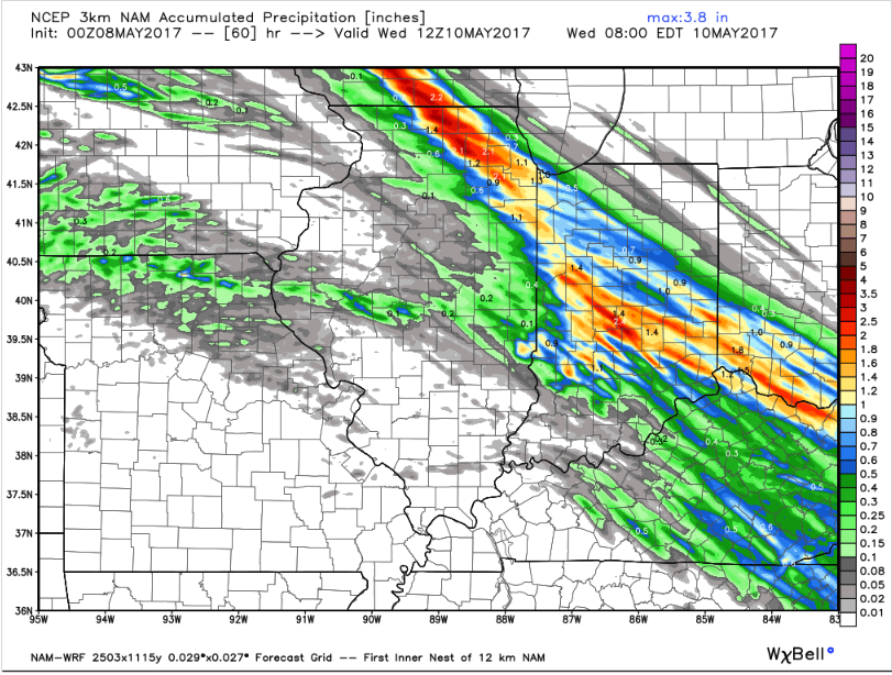 #INwx #OHwx Mon AM video forecast. Storms Tues heavy/strong. Active. M.