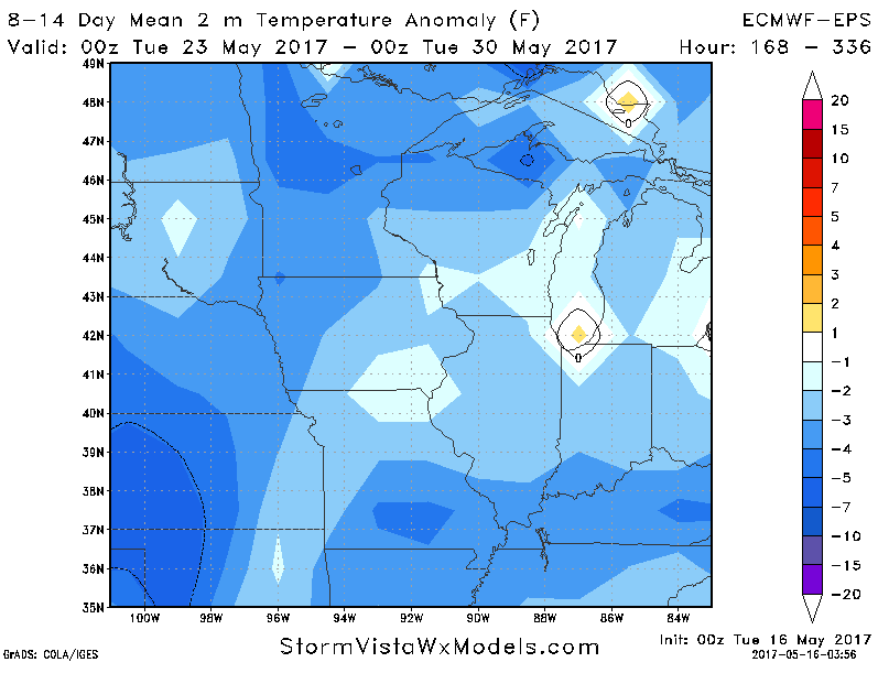 #INwx #OHwx Storm chances increase mid-to-late week…cooler pattern ahead? K.