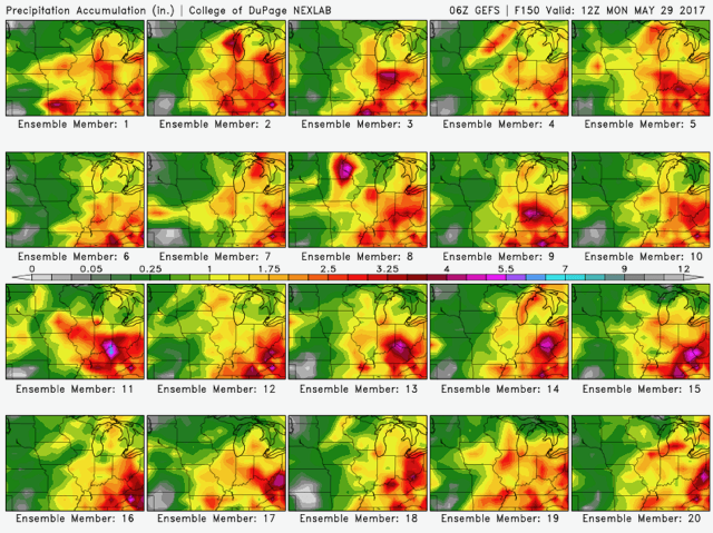 #INwx #OHwx Multiple rounds of heavier rains working in through the wknd? K.