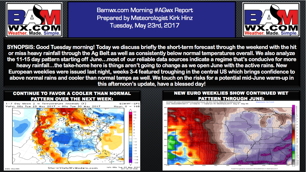 #AGwx #Plant17 Continued cool & wet…June pattern analysis. M.