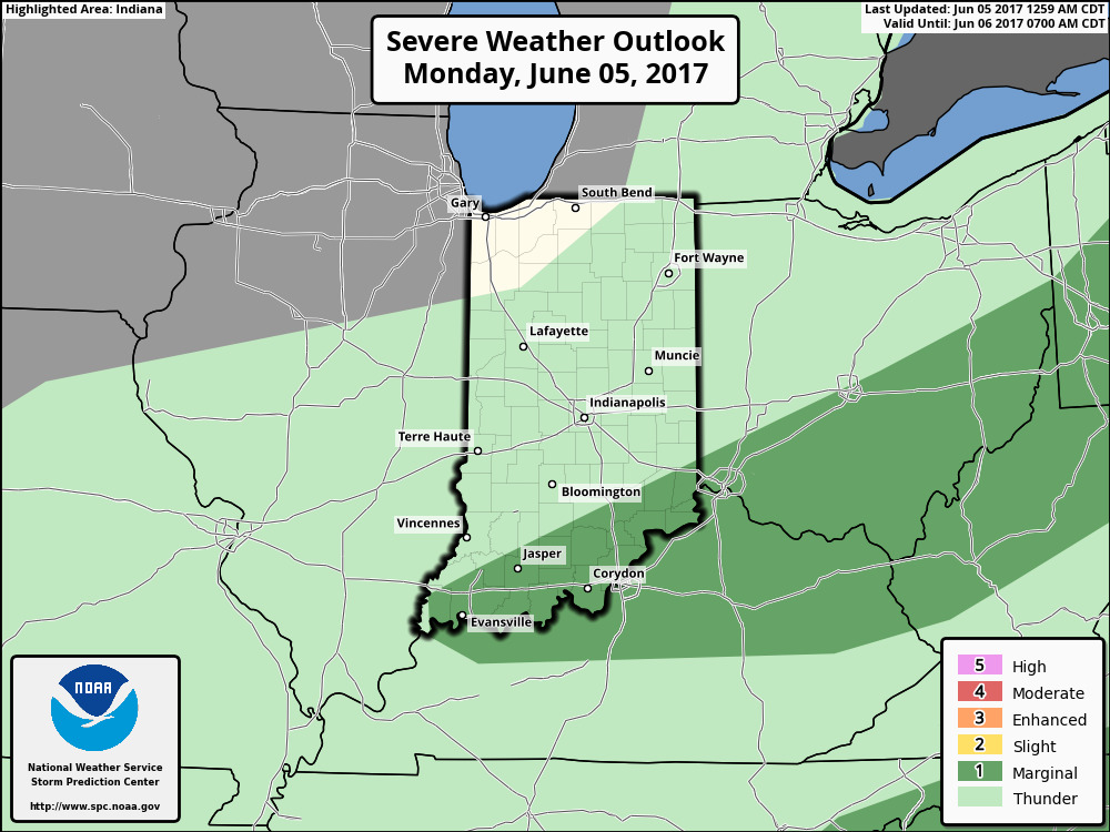 #ILwx #INwx #OHwx #KYwx Scattered storms south today…quieter stretch of weather sets in this wk.