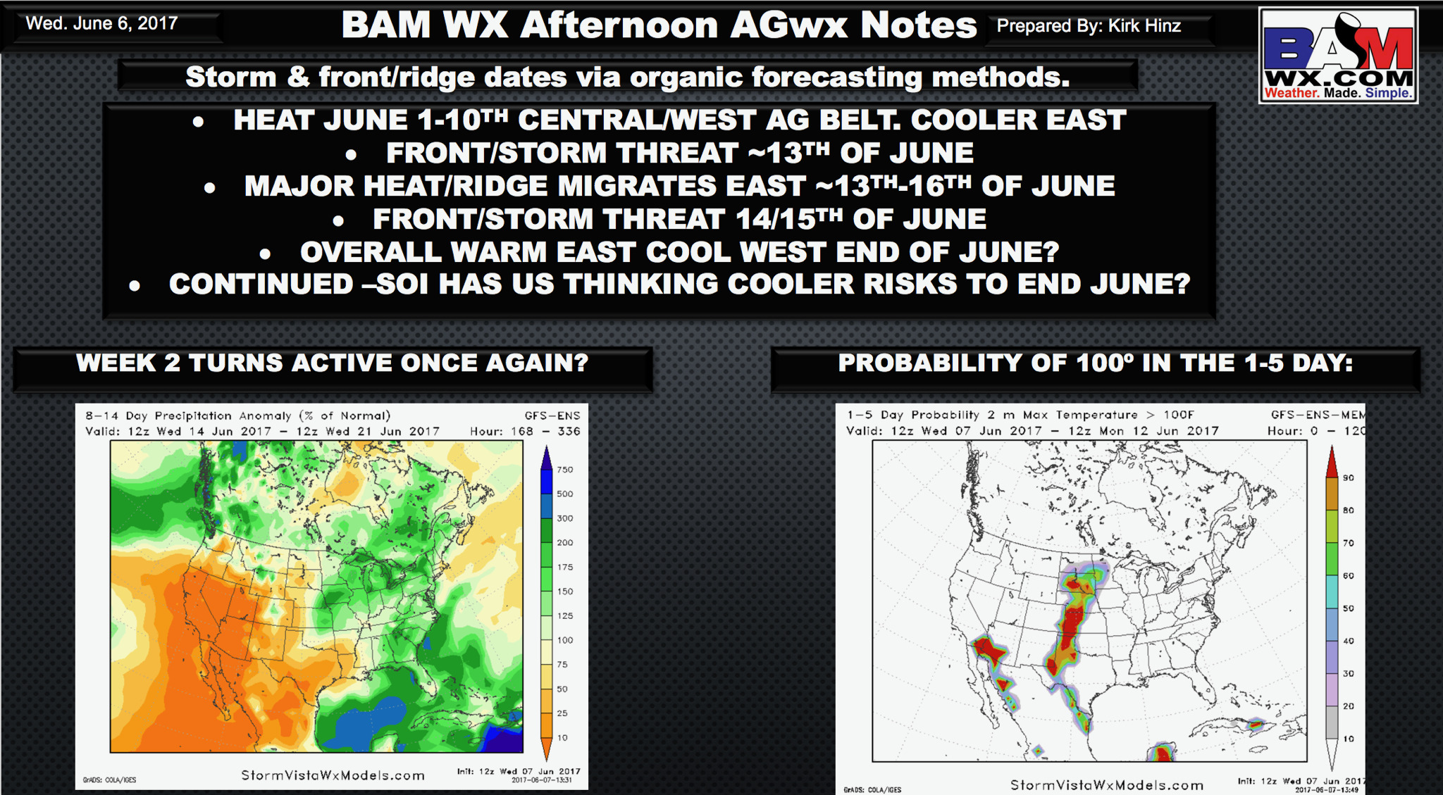 Wednesday PM #AGwx Report: Updated Midday Info, Discussing the Rest of June.