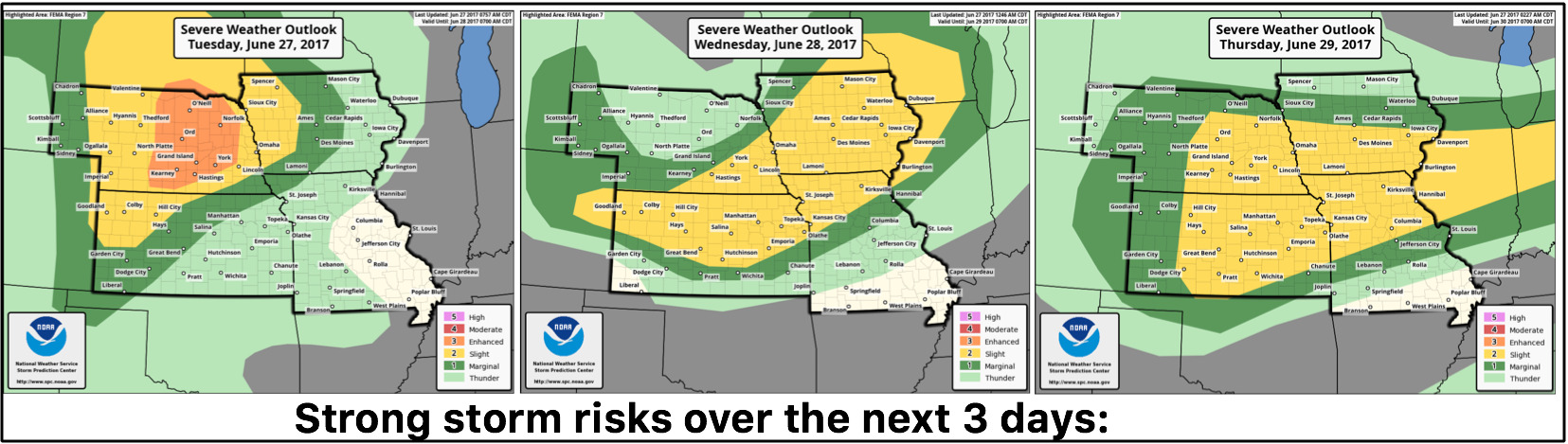 #NEwx #KSwx #MOwx #IAwx #AGwx Multiple rounds of strong storms possible thru late week. K.