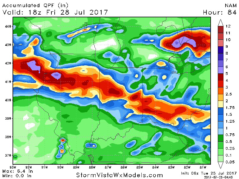 #ILwx #INwx #OHwx #KYwx Targeting strong storm cluster/heavy rains mid-week. K.