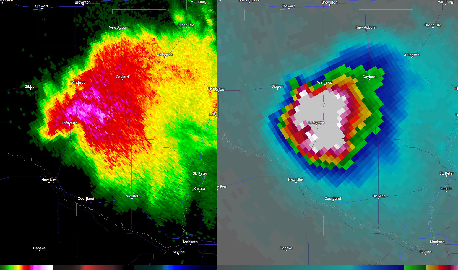 *UPDATE* Crop damage from overnight storms in several areas. #AGwx #MNwx #IAwx