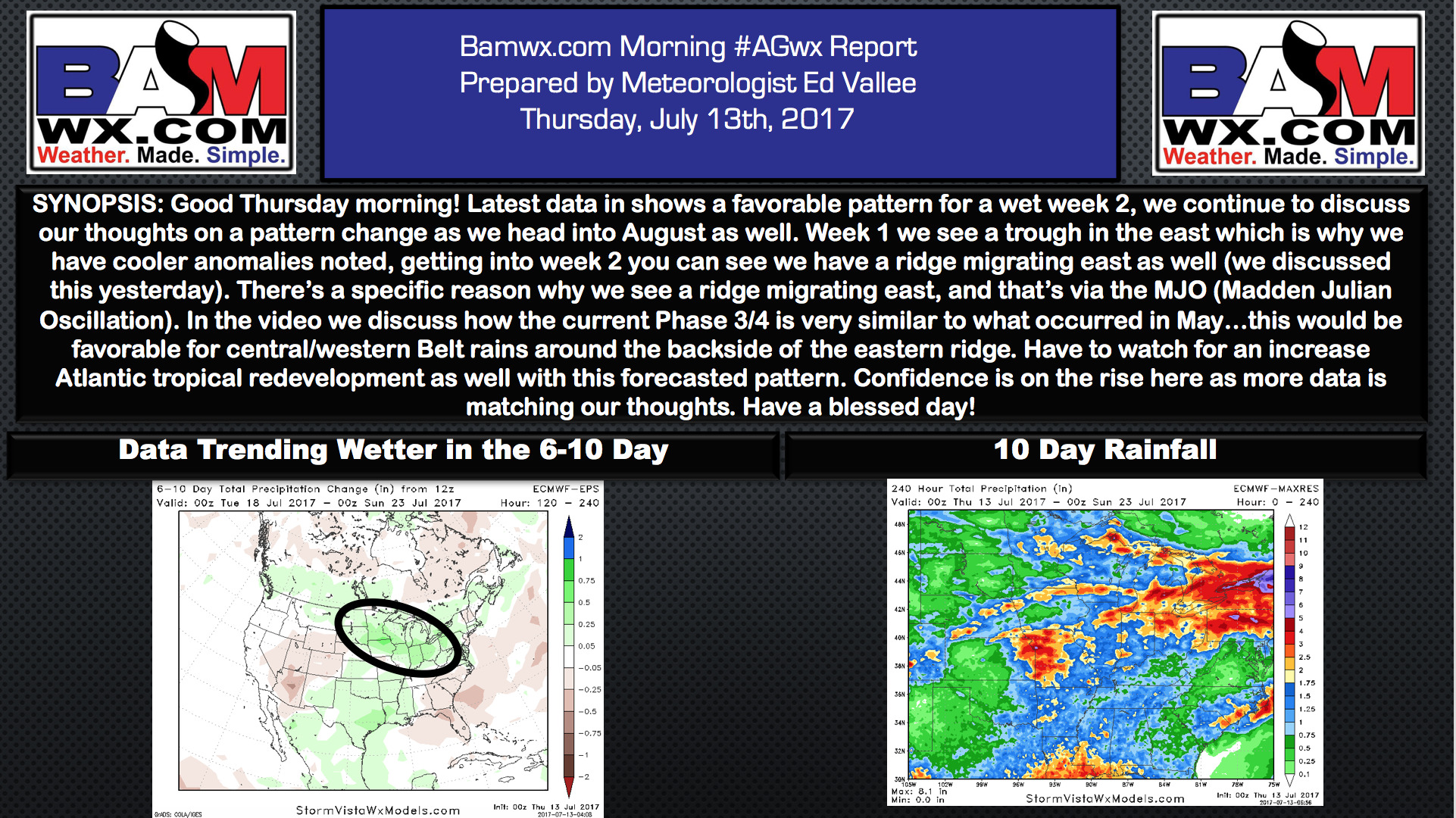 Thursday #AGwx Update: Wetter Week 2 Trends? Details Here. E.