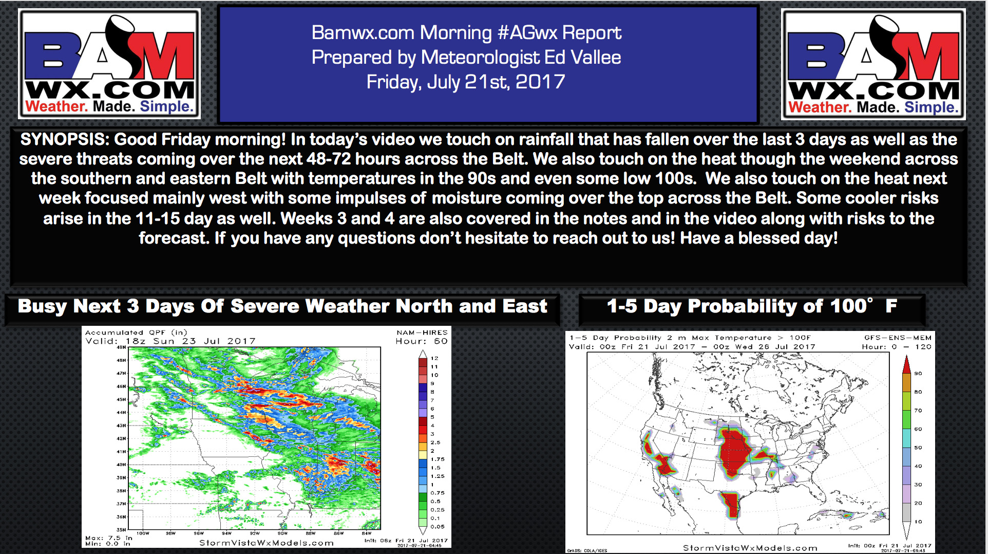 Friday #AGwx Update: Updated Week 3-4 Outlooks. E.