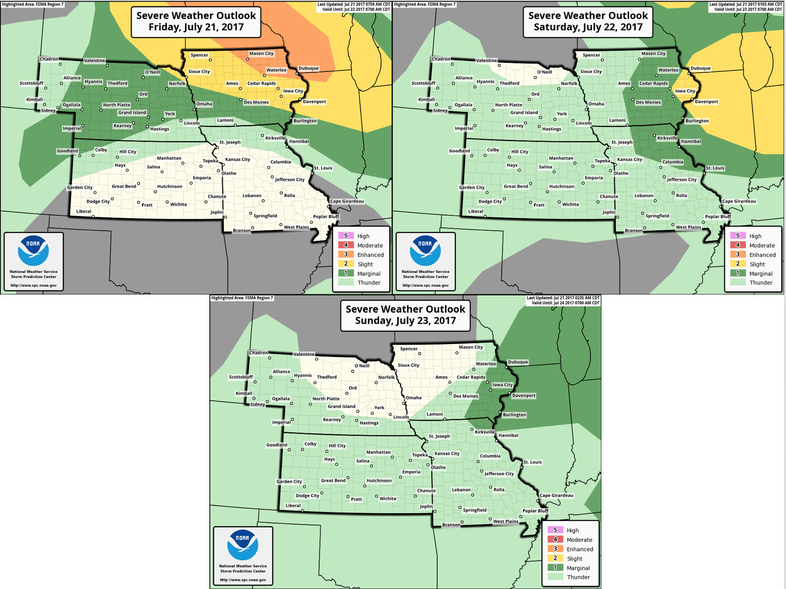 #IAwx #KSwx #MOwx #NEwx Hot This Weekend With Storms North, Cooler Next Week. E.