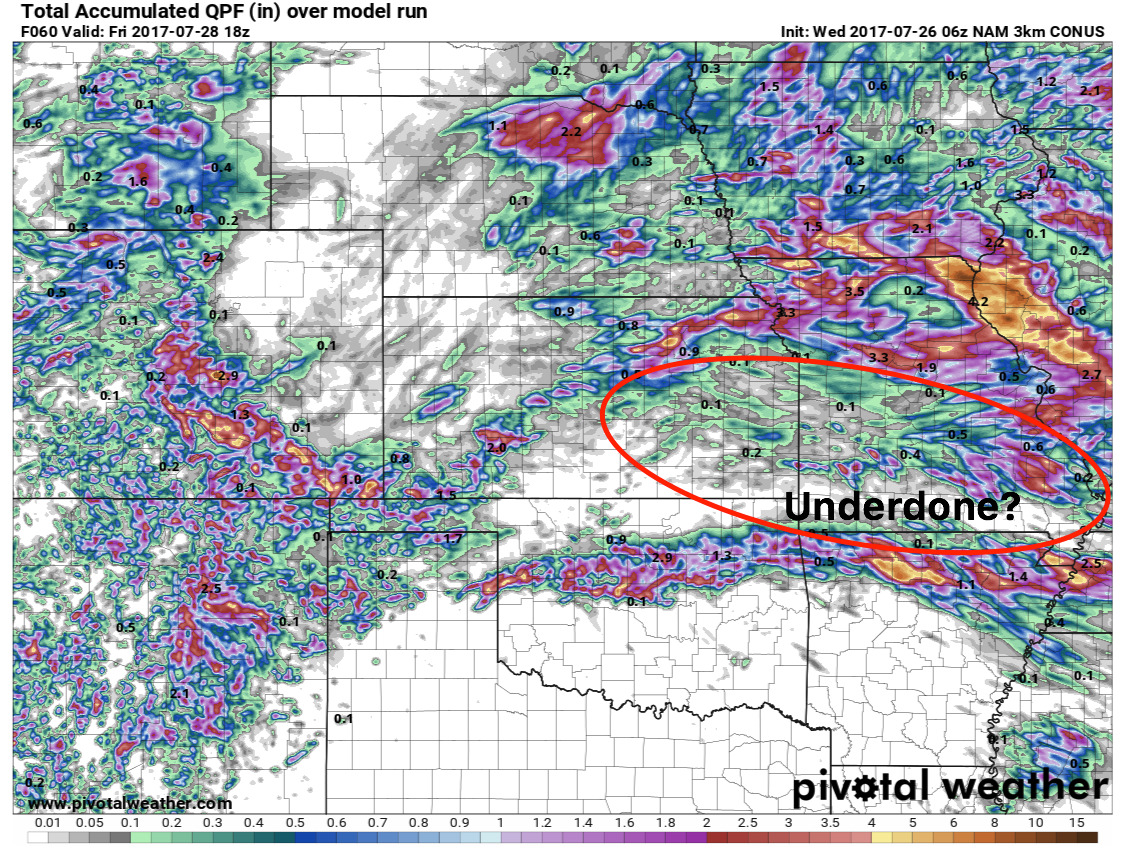 #NEwx #KSwx #MOwx #IAwx Excessive rainfall moves east today…big cool down to close August. K.