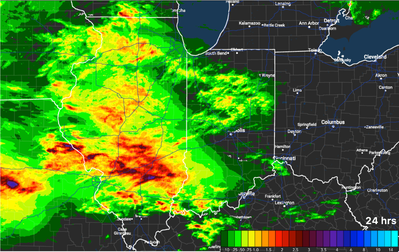 #ILwx #INwx #OHwx #KYwx Showers (some heavy) linger today, very nice weather works in this weekend! K.