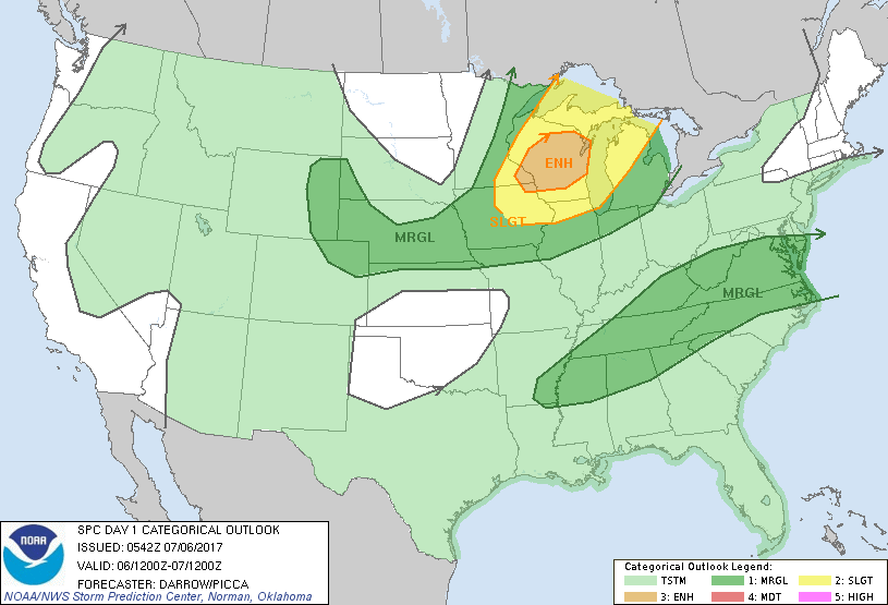 #MNwx #WIwx #NDwx #SDwx Severe Storms Today East, Briefly Cooler into the Weekend. E.