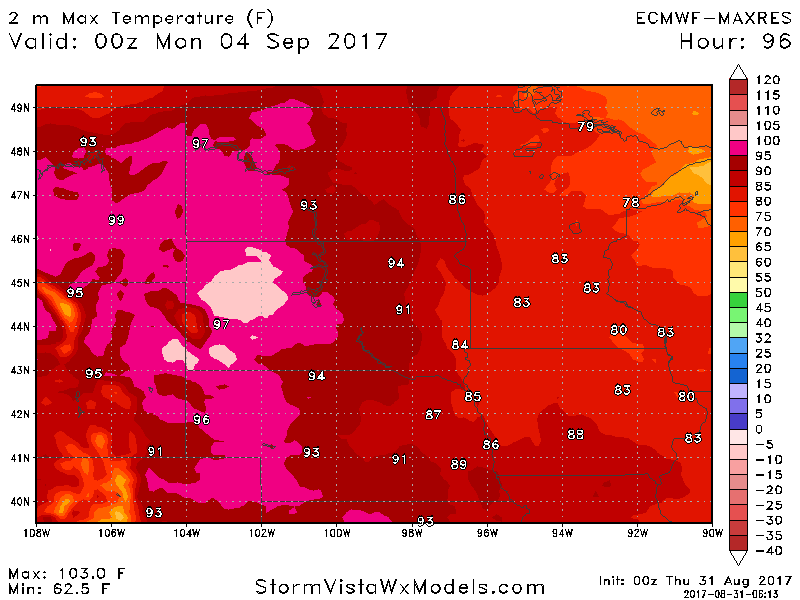 Northern Plains Update: Heat This Weekend West, Much Cooler Next Week! E.