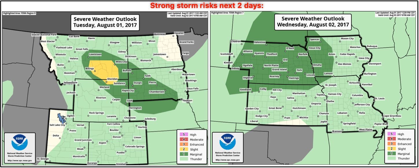 #NDwx #SDwx #MNwx #NEwx #KSwx #MOwx #IAwx Targeting storms, some strong/heavy, next 2 days. K.
