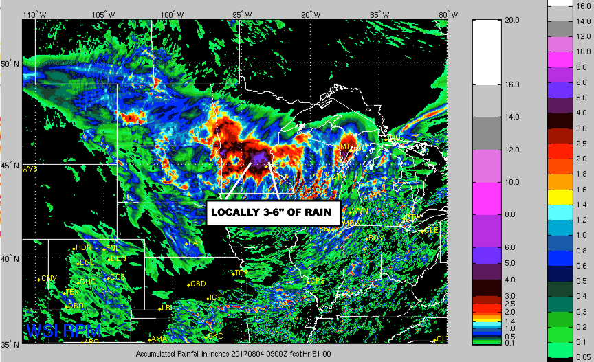 #NDwx #SDwx #MNwx #WIwx Heavy rain and storm threat into Thursday. N.