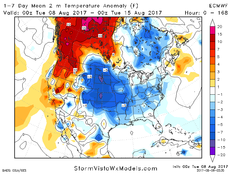 Central Plains Forecast Update: Tracking showers/storms mid-week…cooler regime stays persistent. K.