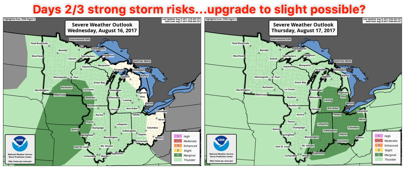 Ohio Valley Forecast Update: Discussing increased storm chances mid-week…warming up as well. K.