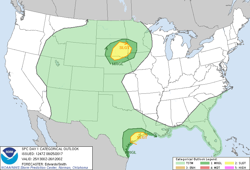 Northern Plains Update: Severe Risks This Weekend, Cool Into September. E.