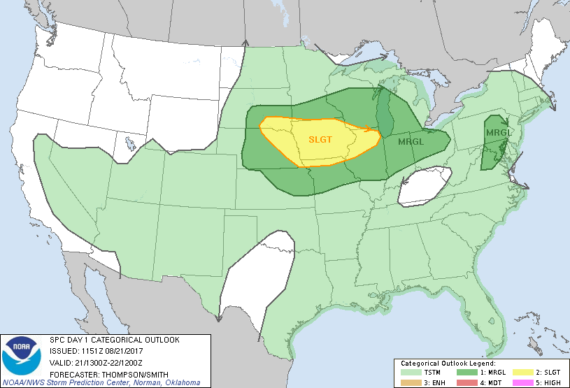 Northern Plains Update: Rain and Storms Today, Cooler Drier Midweek. E.