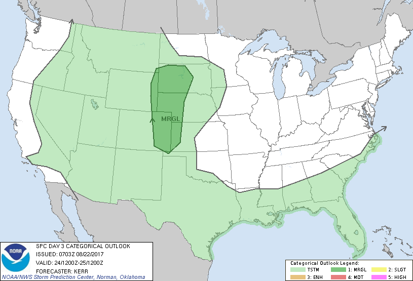 Northern Plains Update: Next Rainfall Threat Late Week, Cool Conditions Expected. E.