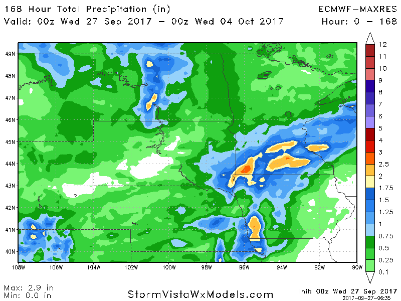 Northern Plains Update: Targeting Weekend Rains and Possible Severe Threat. E.