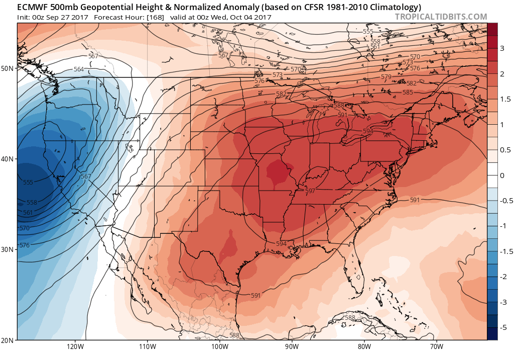 OHV Forecast Update: Cool down ahead into the wknd…big-time warmth builds back next week. K.