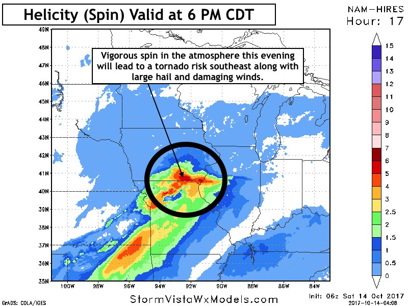 10-14-17 Iowa Update: The Latest on Severe Weather This Evening. E.