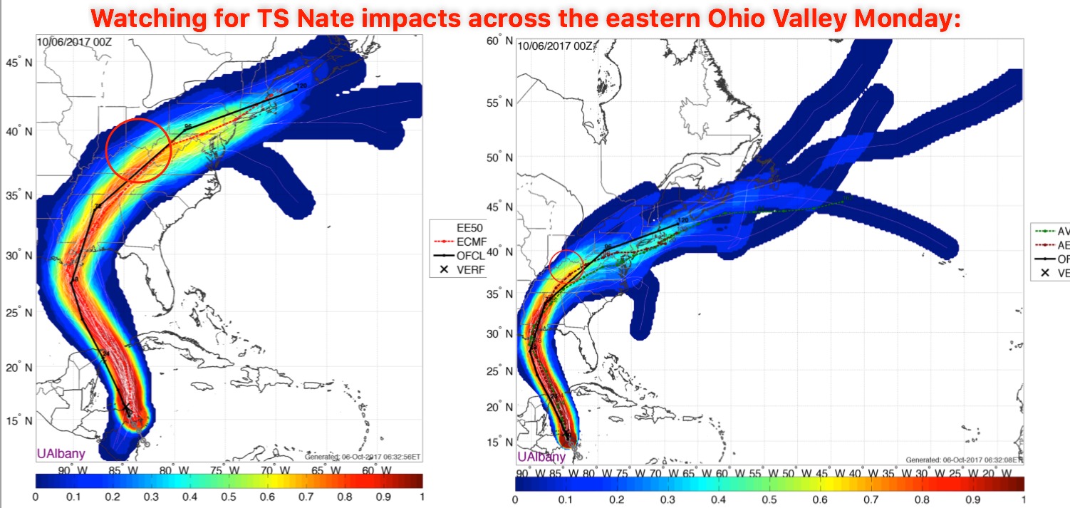 OHV Forecast Update: Eyeing strong storms Saturday…discussing latest on TS Nate impacts. K.