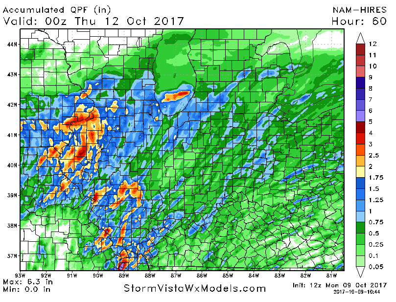 Afternoon Indiana Short-Term Update. Rain & Storms for AM Rush? More Tues PM. M.