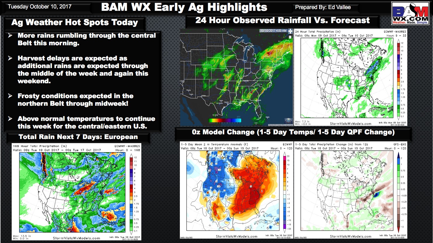 Early Morning North American Ag Weather Quicksheet. E.