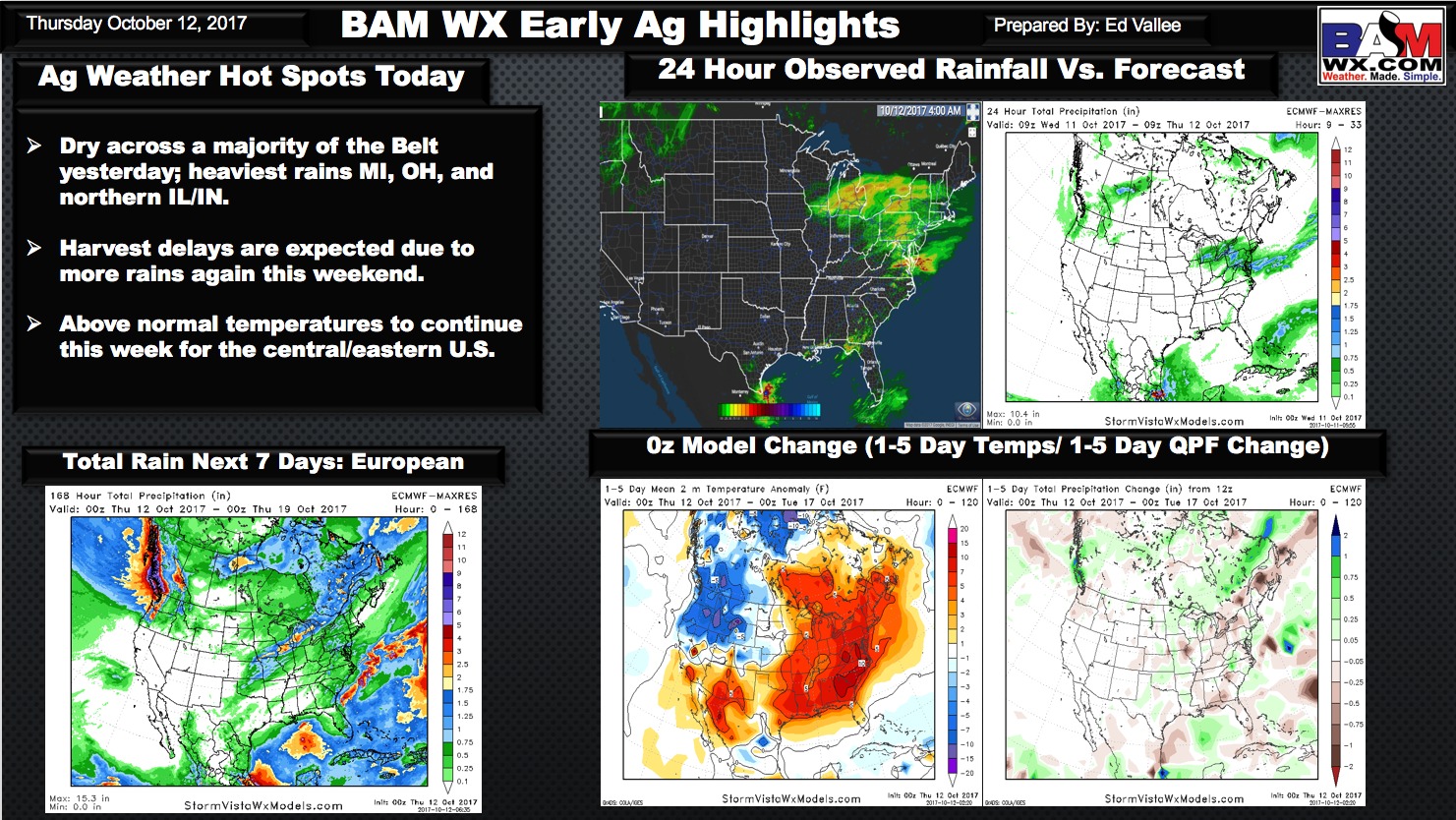 Early Morning North American Ag Weather Quicksheet. E.