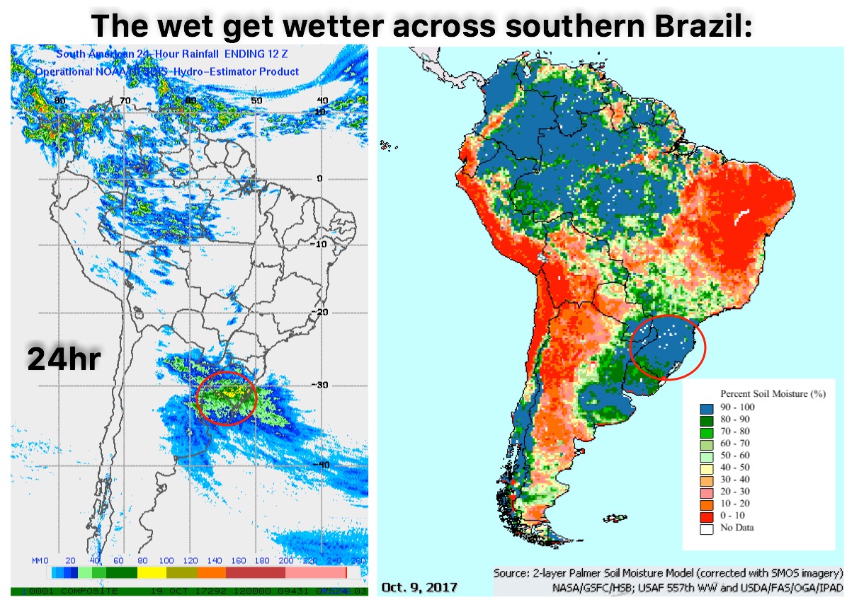 Afternoon South America Ag Weather Quicksheet. K.