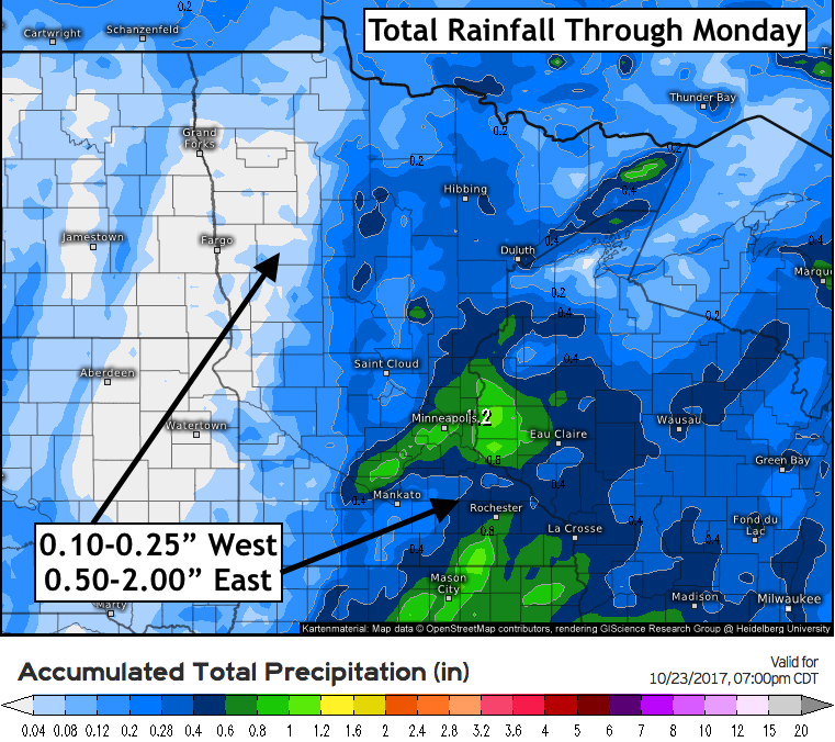 10-20-17 Minnesota Update: Eyeing Rains For Saturday, Drier Sunday!