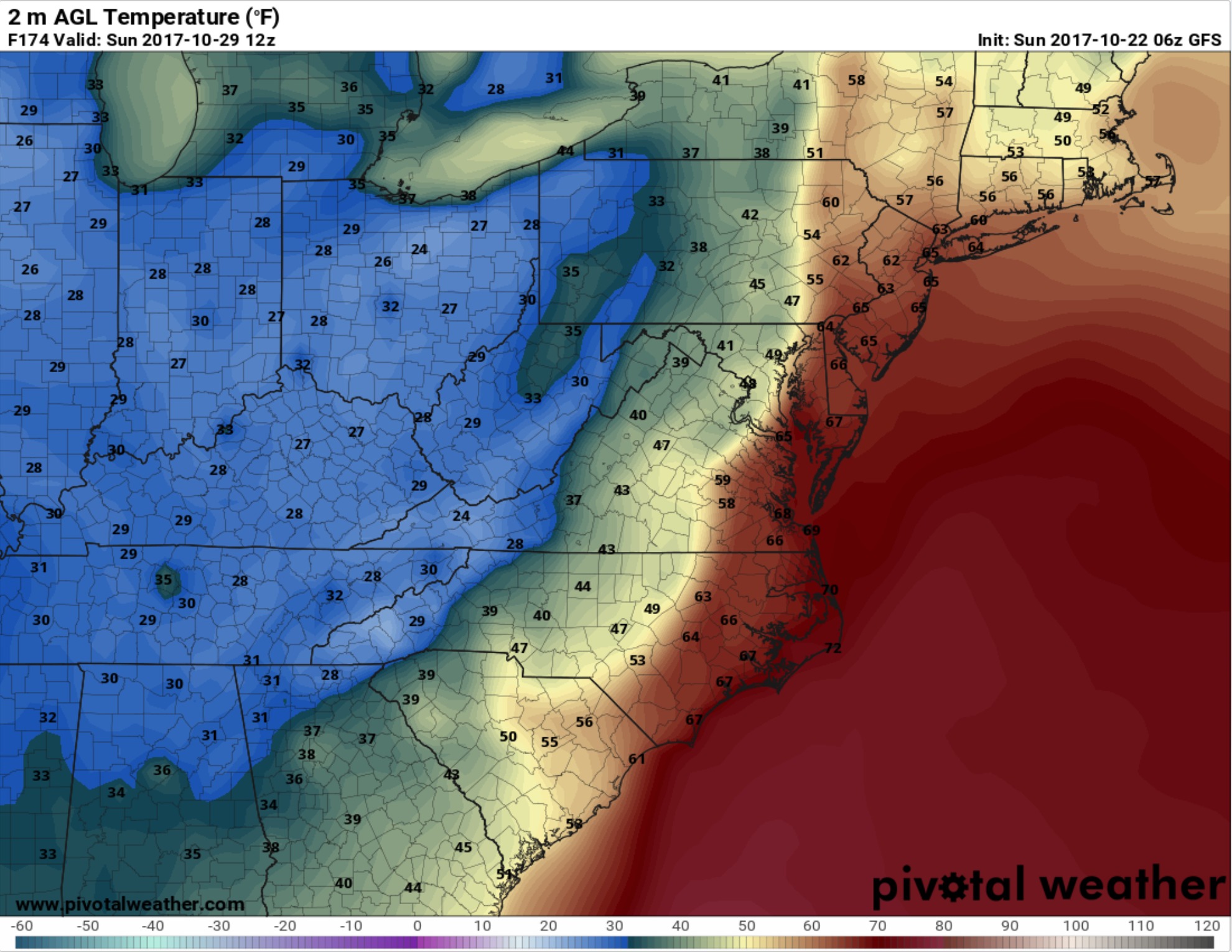 10-22-17 Ohio: Discussing heavy rainfall threats on Monday…eyeing season’s first freeze next wknd. K.