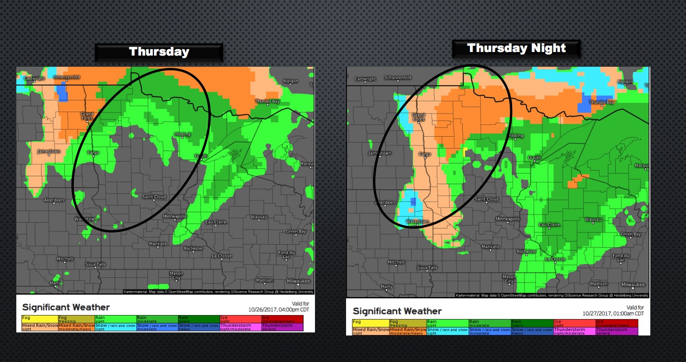 10-24-17 Minnesota Forecast: Next Threat of Rain and Snow Friday Into Saturday! E.