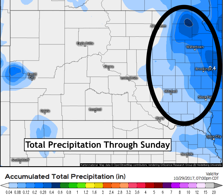 10-24-17 South Dakota Forecast: Turning Much Colder to End the Week! E.