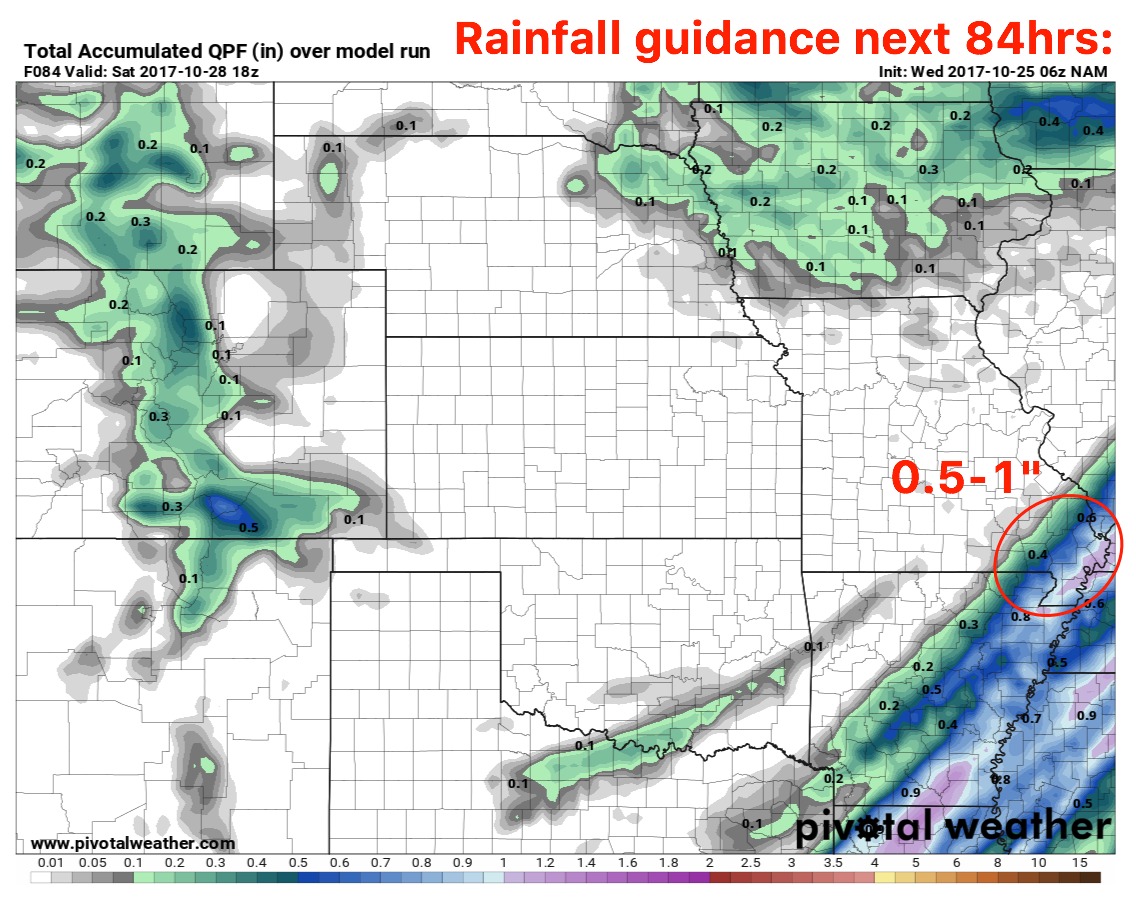 10-25-17 Missouri: Discussing next rainfall chances and a “winter-like” feel moving in this weekend. K.