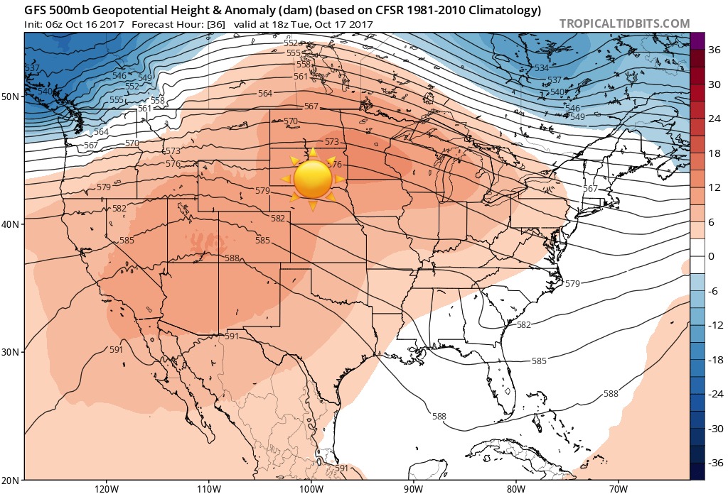 10-16-17 South Dakota Forecast Update: Dry This Week, Much Above Normal Temperatures As Well! E.