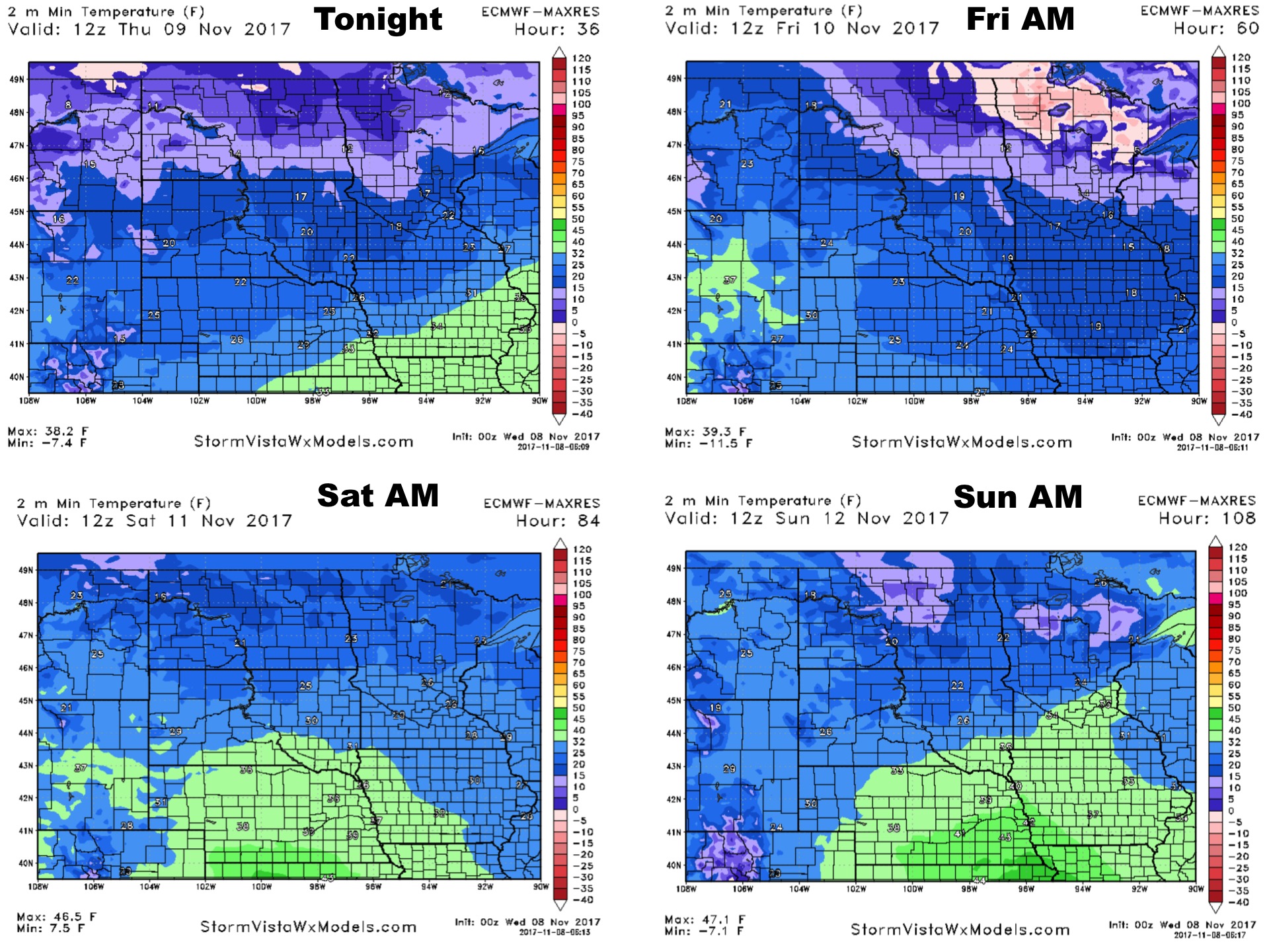 11-8-17 North Dakota: Coldest air of the season coming this weekend, warmer next week. E.