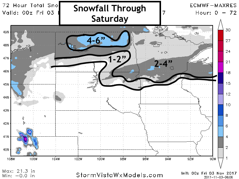 11-3-17 South Dakota Update: Unsettled conditions into the weekend. E.