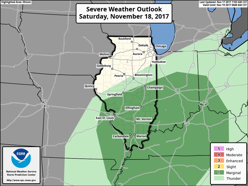 11-17-17 Illinois Short Term Update: Latest on the storms and rain/snow mix into Saturday. E.