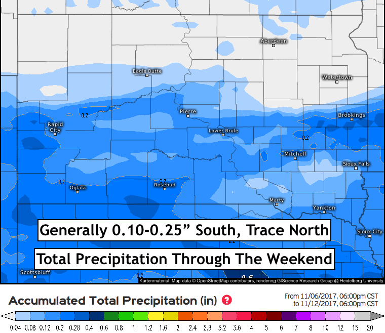11-7-2017 South Dakota Update: Cold into the weekend, warming nicely early next week! E.